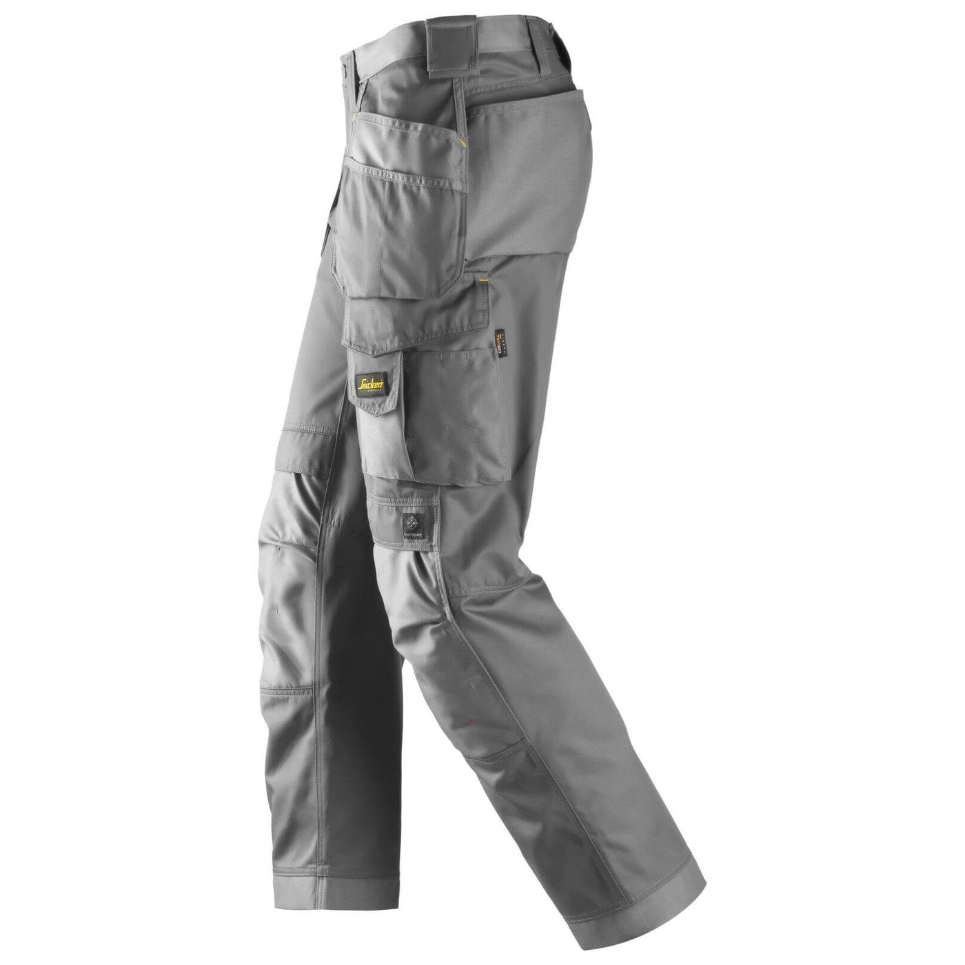 Snickers 3212 Craftsmen Loose Fit Holster Pocket Trousers DuraTwill Grey Grey left #colour_grey-grey