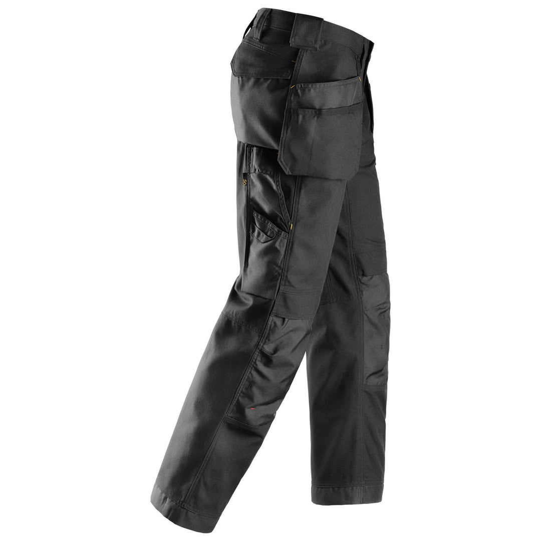 Snickers 3214 Craftsmen Loose Fit Holster Pocket Trousers Canvas+ Black Black right #colour_black-black