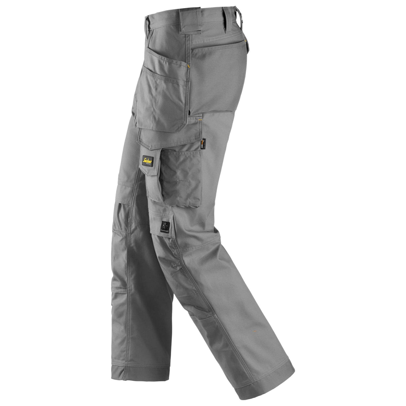 Snickers 3214 Craftsmen Loose Fit Holster Pocket Trousers Canvas+ Grey Grey left #colour_grey-grey