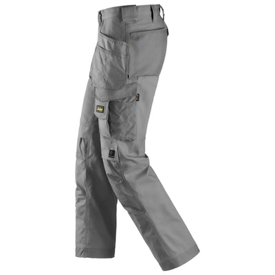 Snickers 3214 Craftsmen Loose Fit Holster Pocket Trousers Canvas+ Grey Grey left #colour_grey-grey