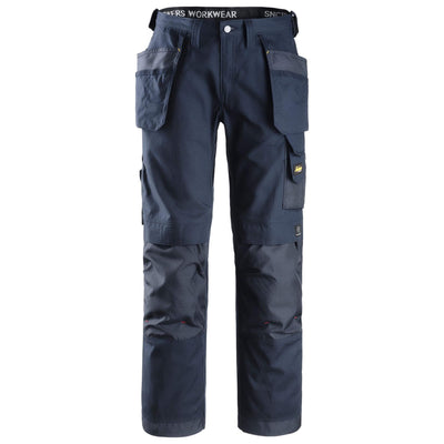Snickers 3214 Craftsmen Loose Fit Holster Pocket Trousers Canvas+ Navy Navy Main #colour_navy-navy