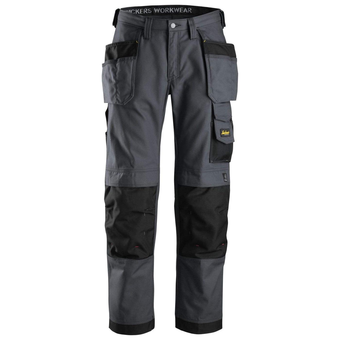 Snickers 3214 Craftsmen Loose Fit Holster Pocket Trousers Canvas+ Steel Grey Black Main #colour_steel-grey-black