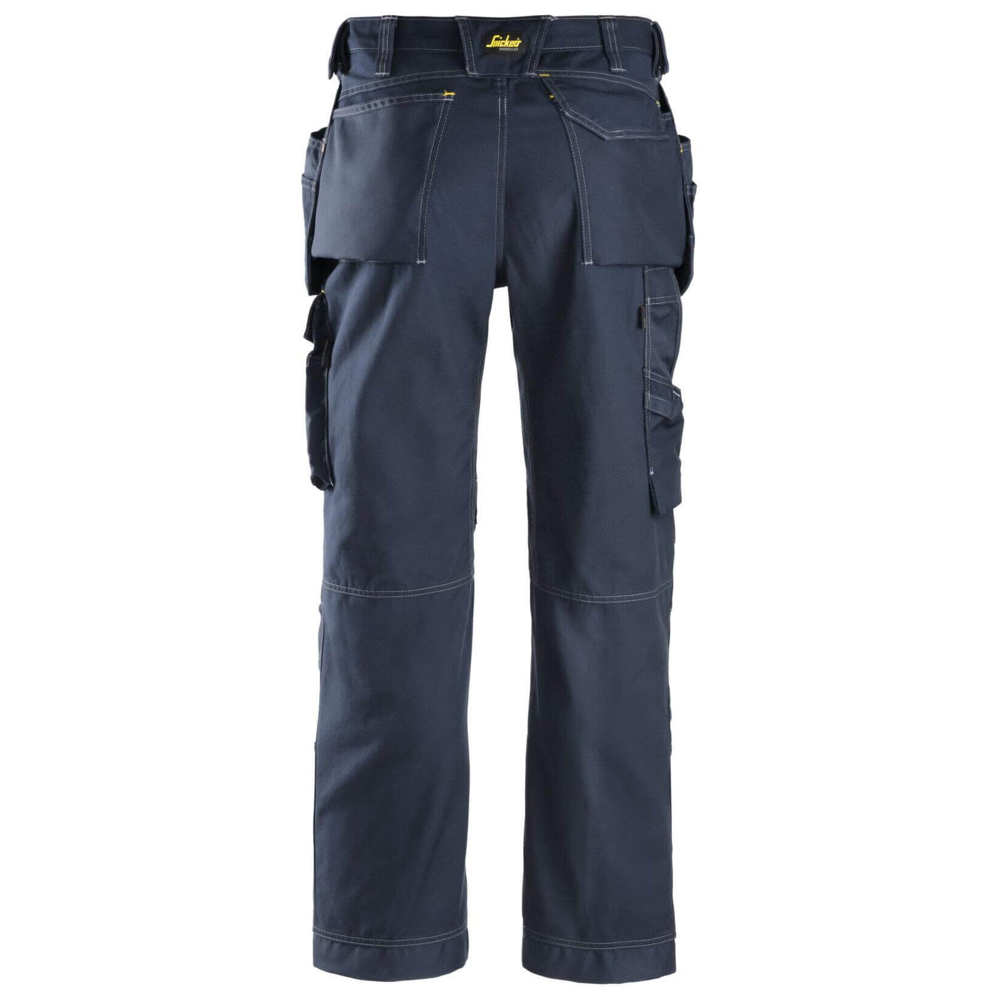 Snickers 3215 Craftsmen Loose Fit Holster Pocket Trousers Comfort Cotton Navy Navy back #colour_navy-navy