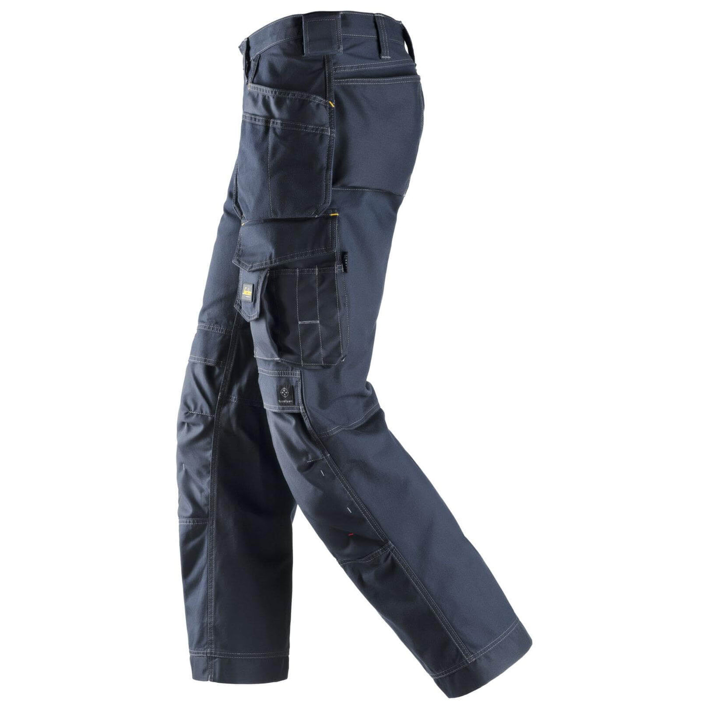 Snickers 3215 Craftsmen Loose Fit Holster Pocket Trousers Comfort Cotton Navy Navy left #colour_navy-navy