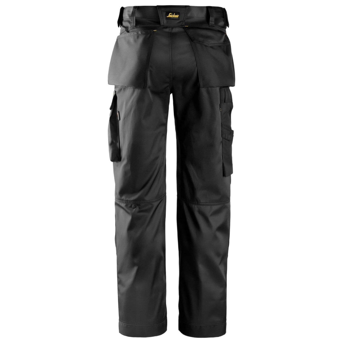 Snickers 3312 Craftsmen Loose Fit Trousers DuraTwill Black Black back #colour_black-black