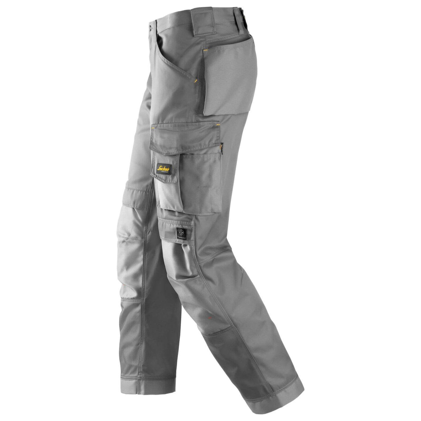 Snickers 3312 Craftsmen Loose Fit Trousers DuraTwill Grey Grey left #colour_grey-grey