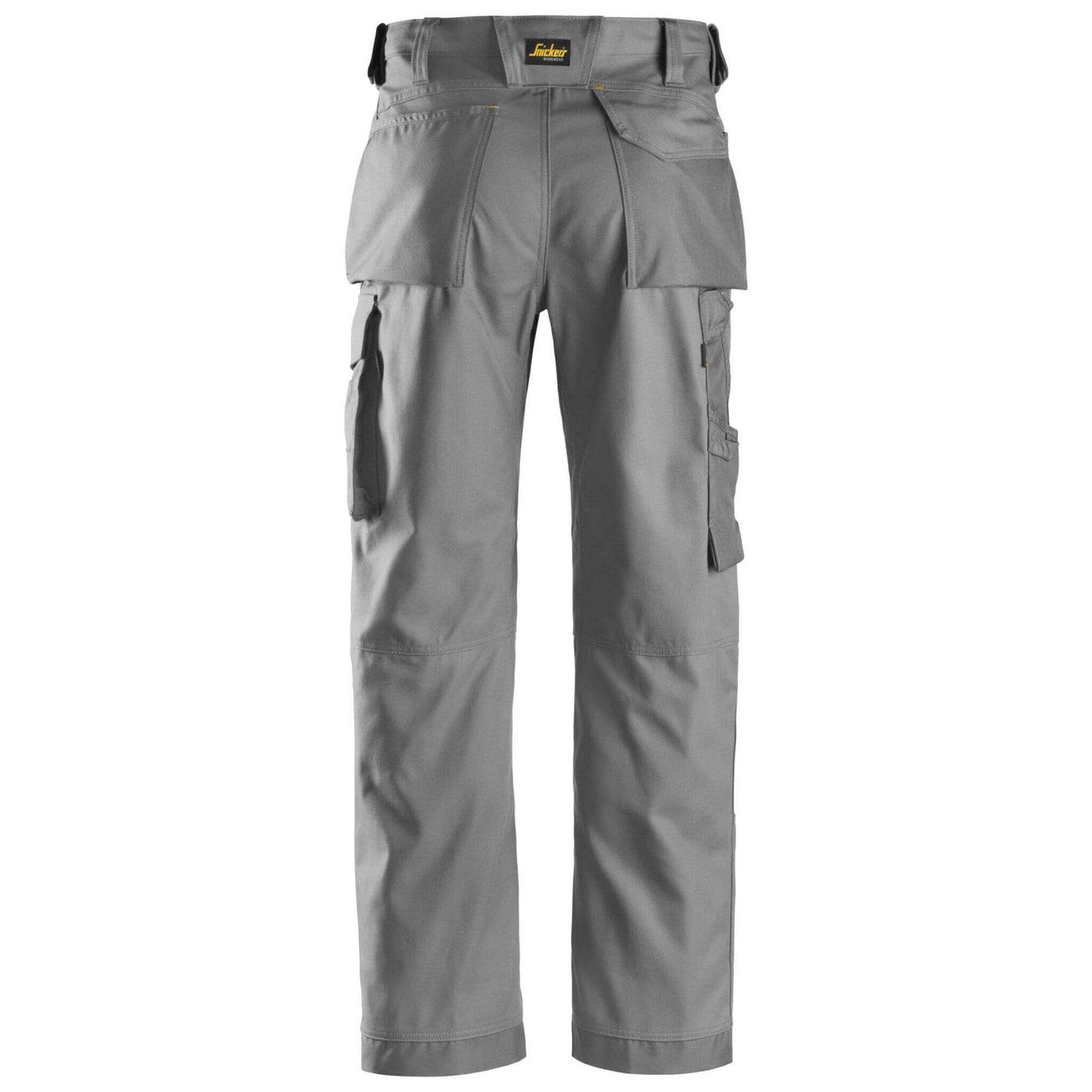 Snickers 3314 Craftsmen Loose Fit Trousers Canvas+ Grey Grey back #colour_grey-grey
