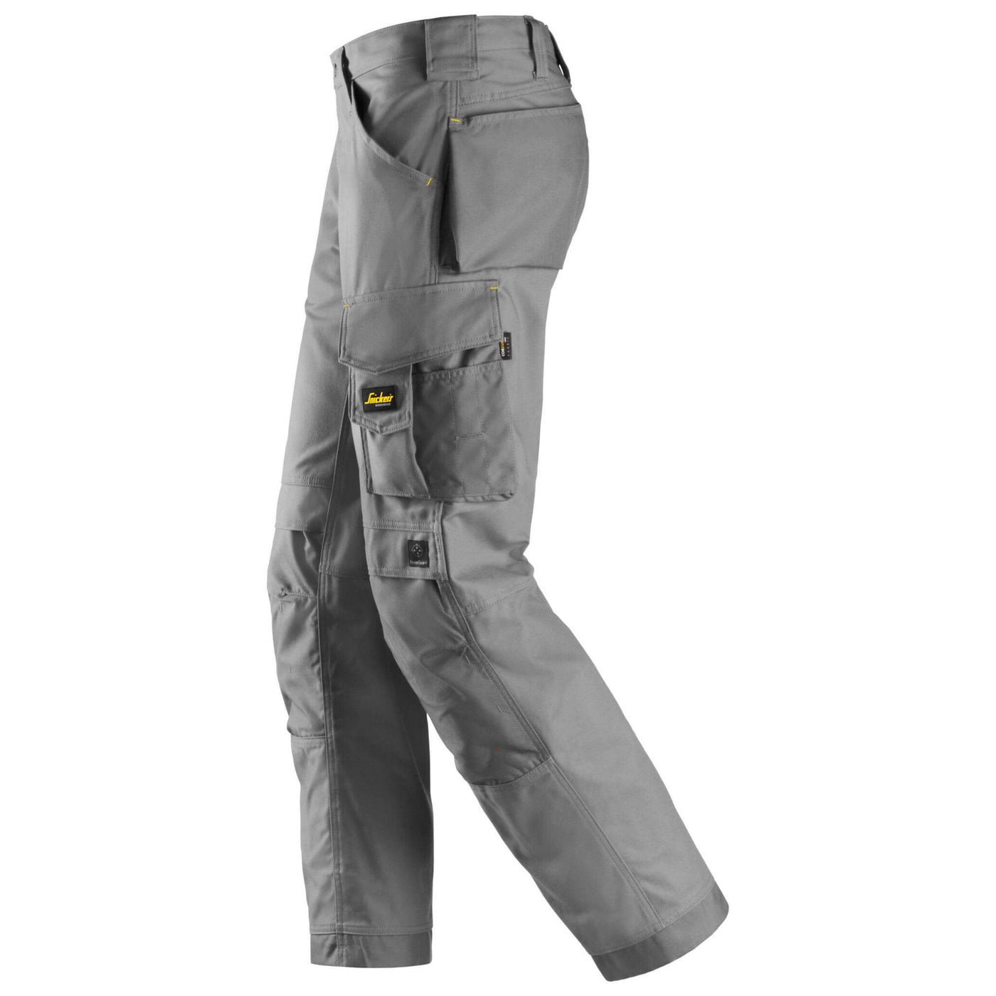 Snickers 3314 Craftsmen Loose Fit Trousers Canvas+ Grey Grey left #colour_grey-grey