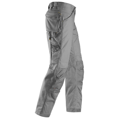 Snickers 3314 Craftsmen Loose Fit Trousers Canvas+ Grey Grey right #colour_grey-grey