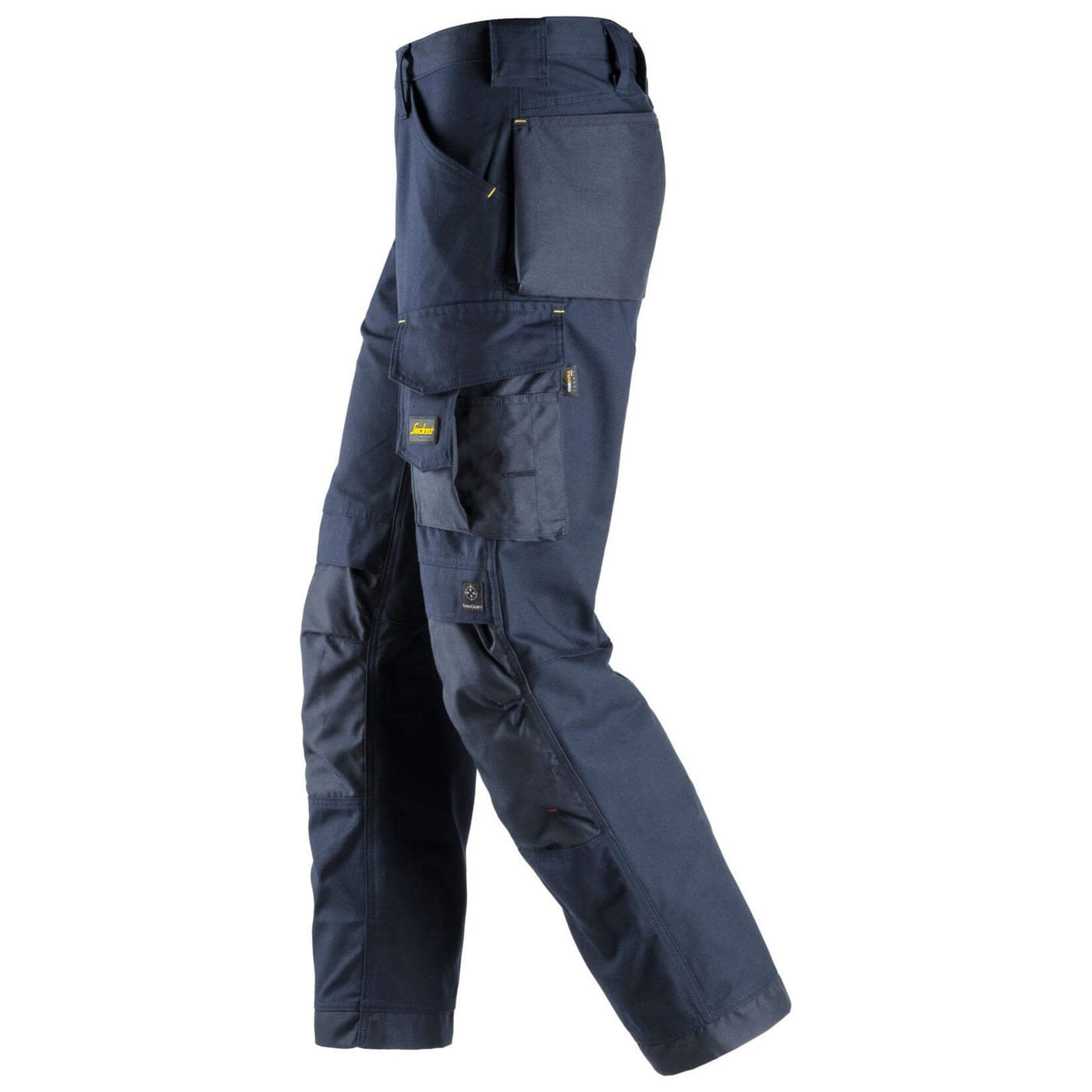 Snickers 3314 Craftsmen Loose Fit Trousers Canvas+ Navy Navy left #colour_navy-navy