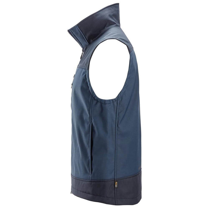 Snickers 4506 AllroundWork Softshell Stretch Vest Navy Dark Navy left #colour_navy-dark-navy