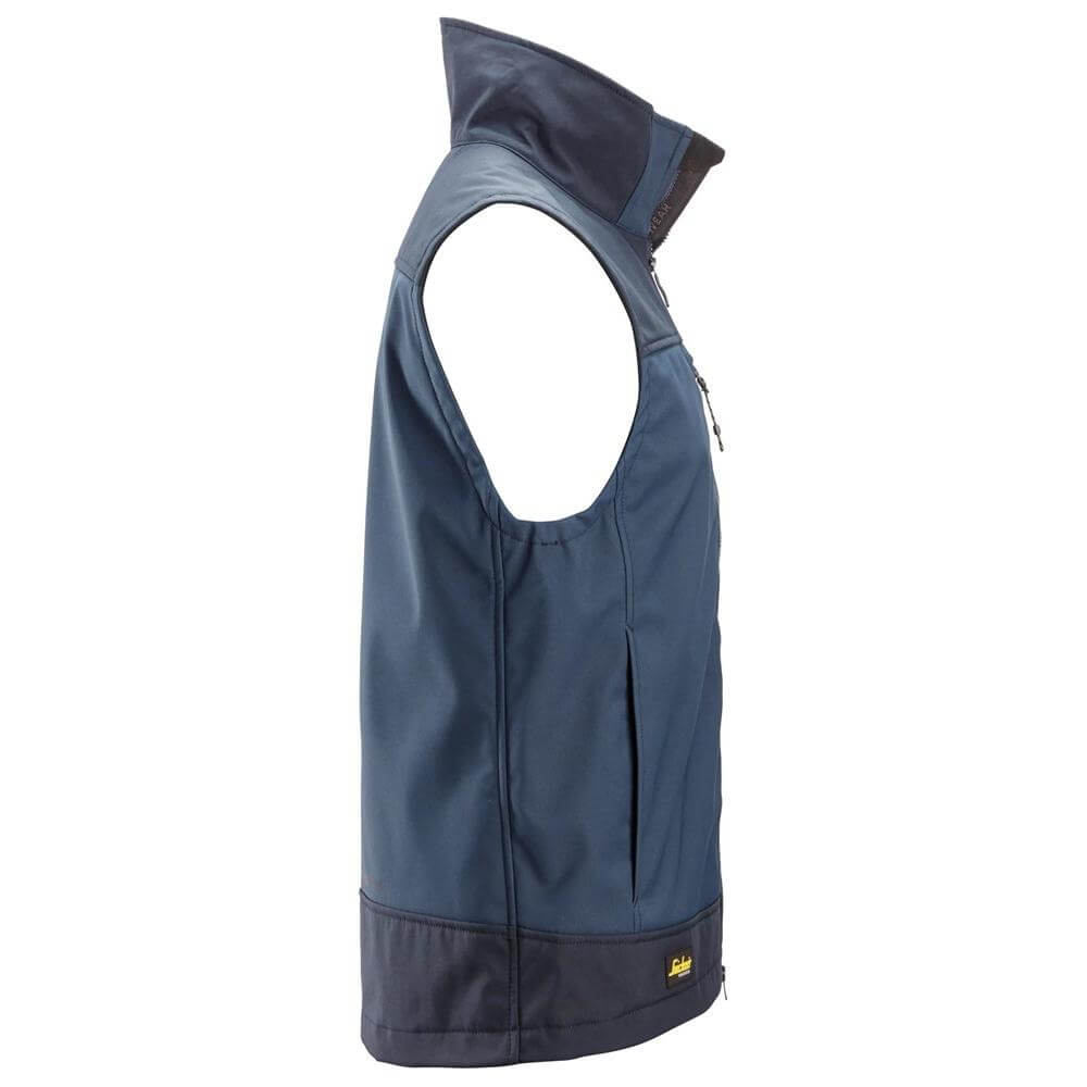 Snickers 4506 AllroundWork Softshell Stretch Vest Navy Dark Navy right #colour_navy-dark-navy