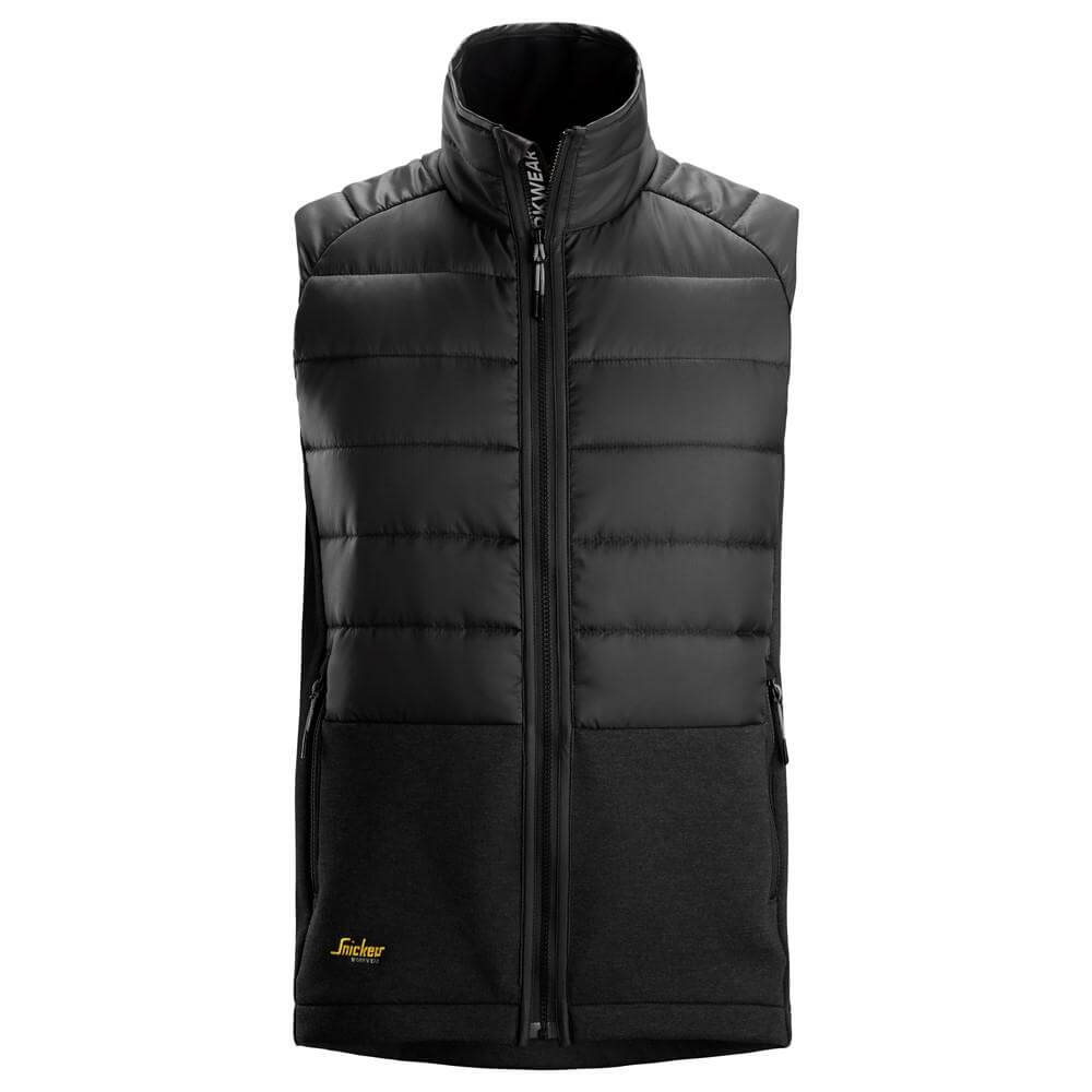 Snickers 4902 FlexiWork Hybrid Vest Black Black Main #colour_black-black