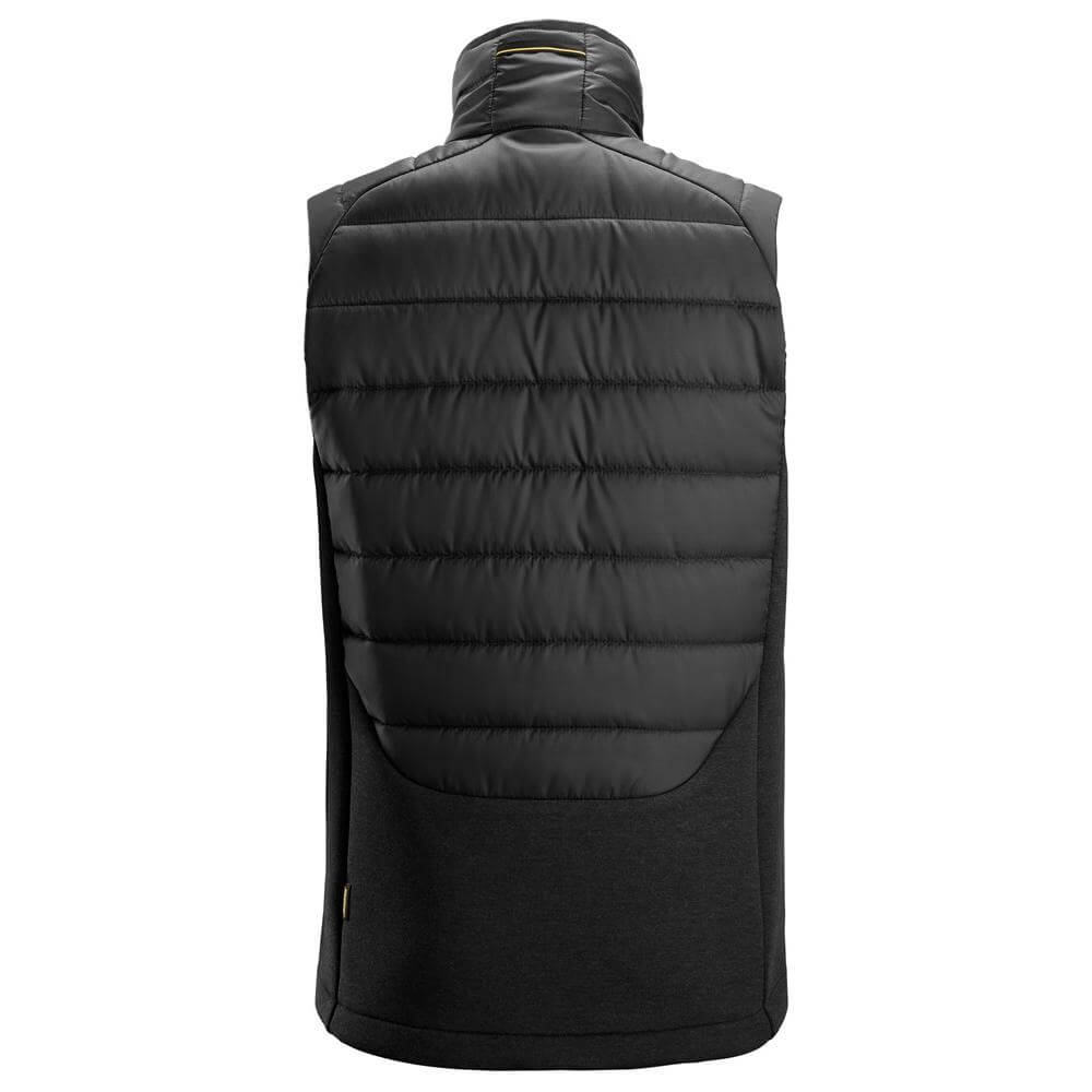 Snickers 4902 FlexiWork Hybrid Vest Black Black back #colour_black-black