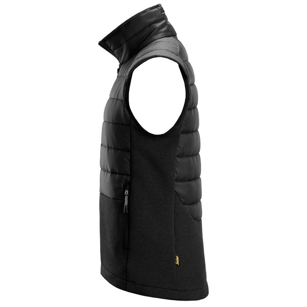 Snickers 4902 FlexiWork Hybrid Vest Black Black left #colour_black-black