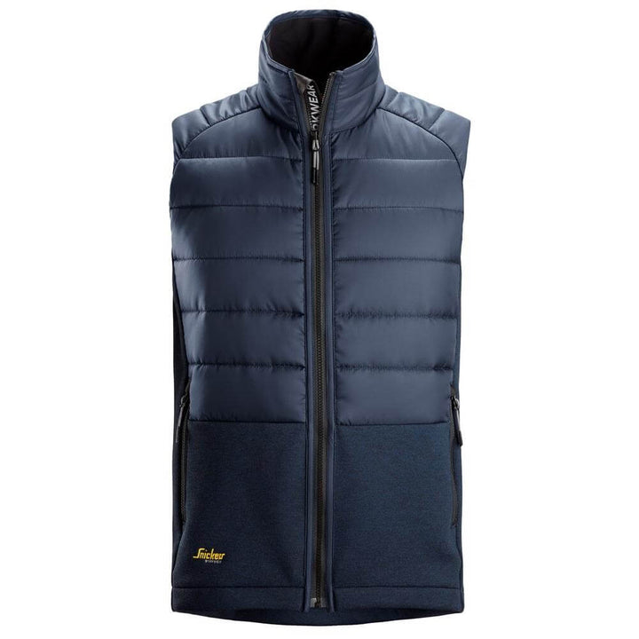 Snickers 4902 FlexiWork Hybrid Vest Navy Dark Navy Melange Main #colour_navy-dark-navy-melange