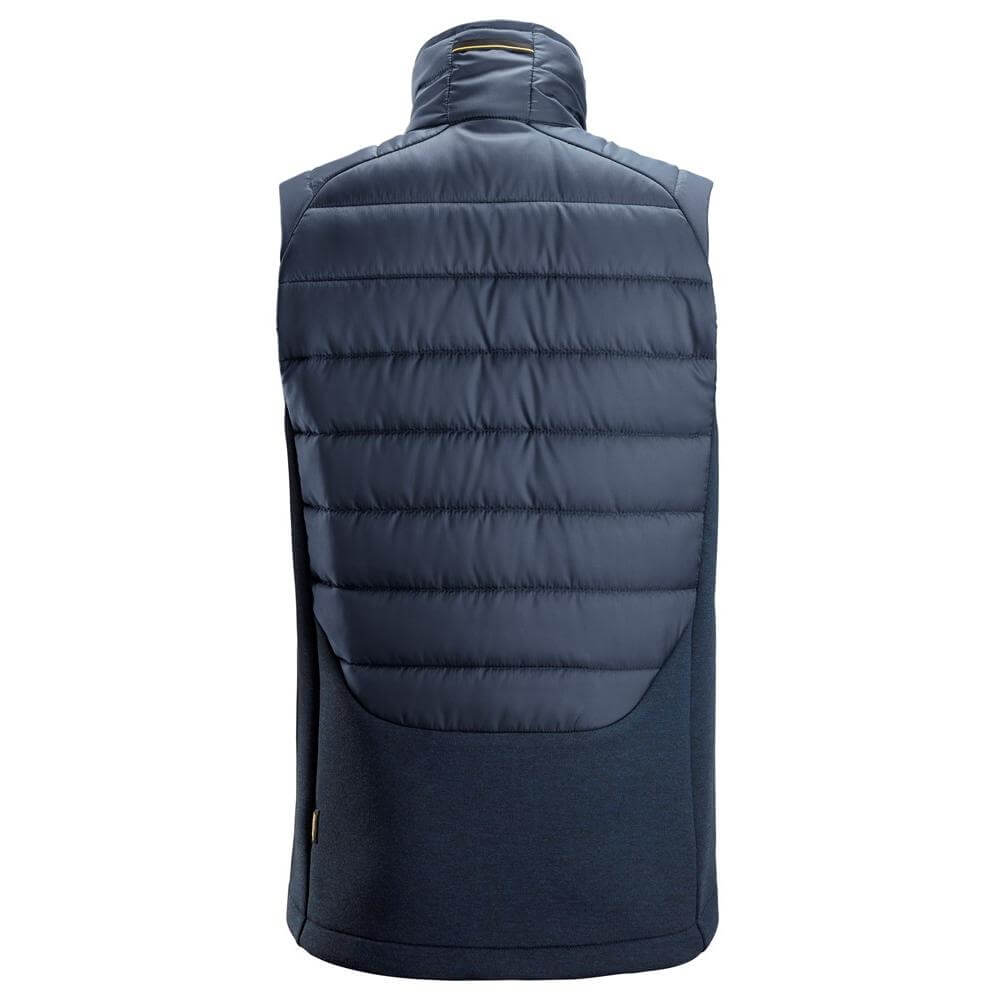 Snickers 4902 FlexiWork Hybrid Vest Navy Dark Navy Melange back #colour_navy-dark-navy-melange