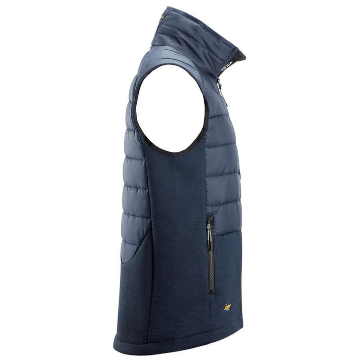Snickers 4902 FlexiWork Hybrid Vest Navy Dark Navy Melange right #colour_navy-dark-navy-melange
