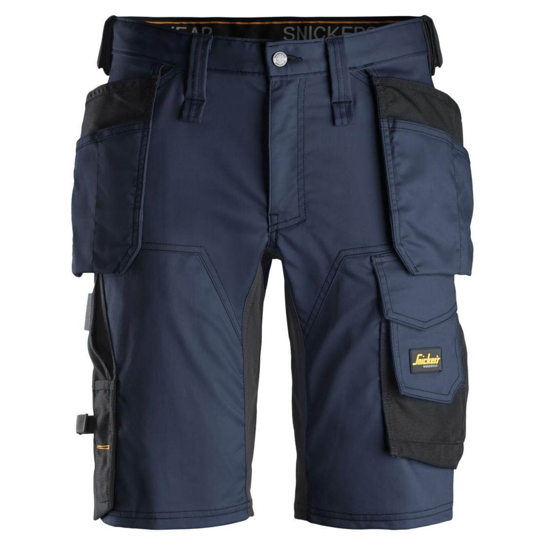 Snickers 6141 AllroundWork Slim Fit Stretch Shorts with Holster Pockets Navy Black Main #colour_navy-black