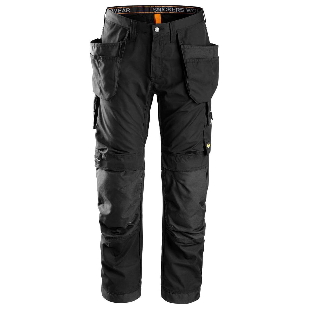 Snickers 6201 AllroundWork Work Trousers Holster Pockets Black Black Main #colour_black-black