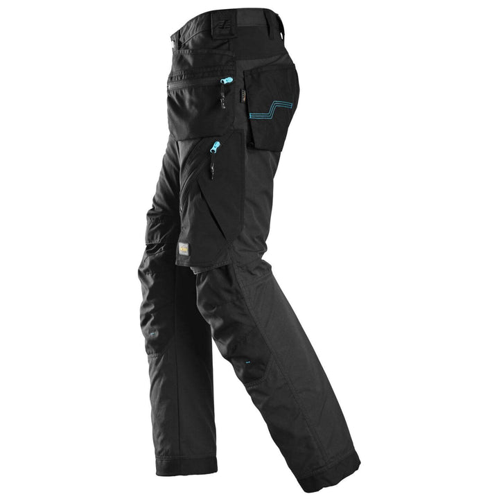 Snickers 6210 LiteWork Lightweight 37.5 Work Trousers Holster Pockets Black Black left #colour_black-black