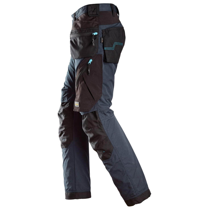 Snickers 6210 LiteWork Lightweight 37.5 Work Trousers Holster Pockets Navy Black left #colour_navy-black