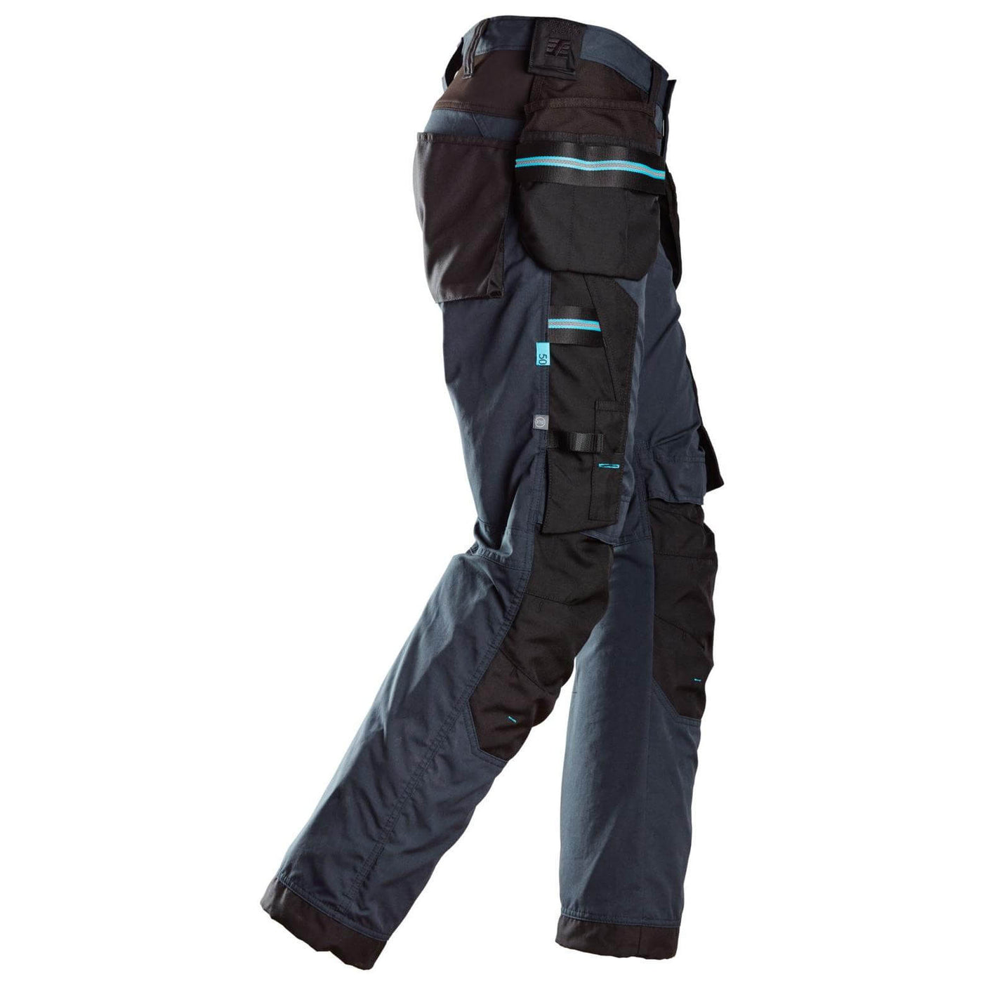 Snickers 6210 LiteWork Lightweight 37.5 Work Trousers Holster Pockets Navy Black right #colour_navy-black
