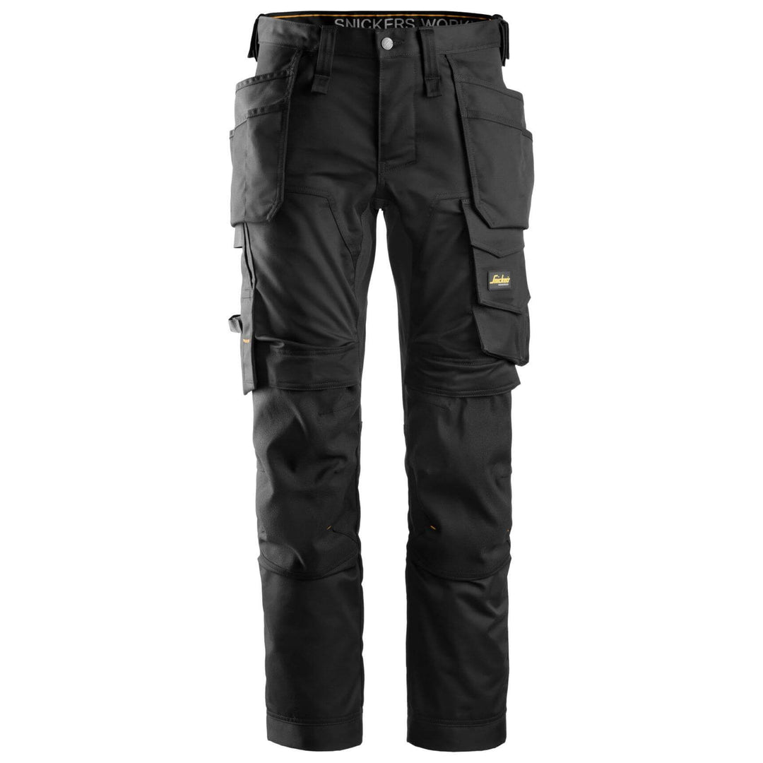 Snickers 6241 AllroundWork Slim Fit Stretch Trousers with Holster Pockets Black Black Main 