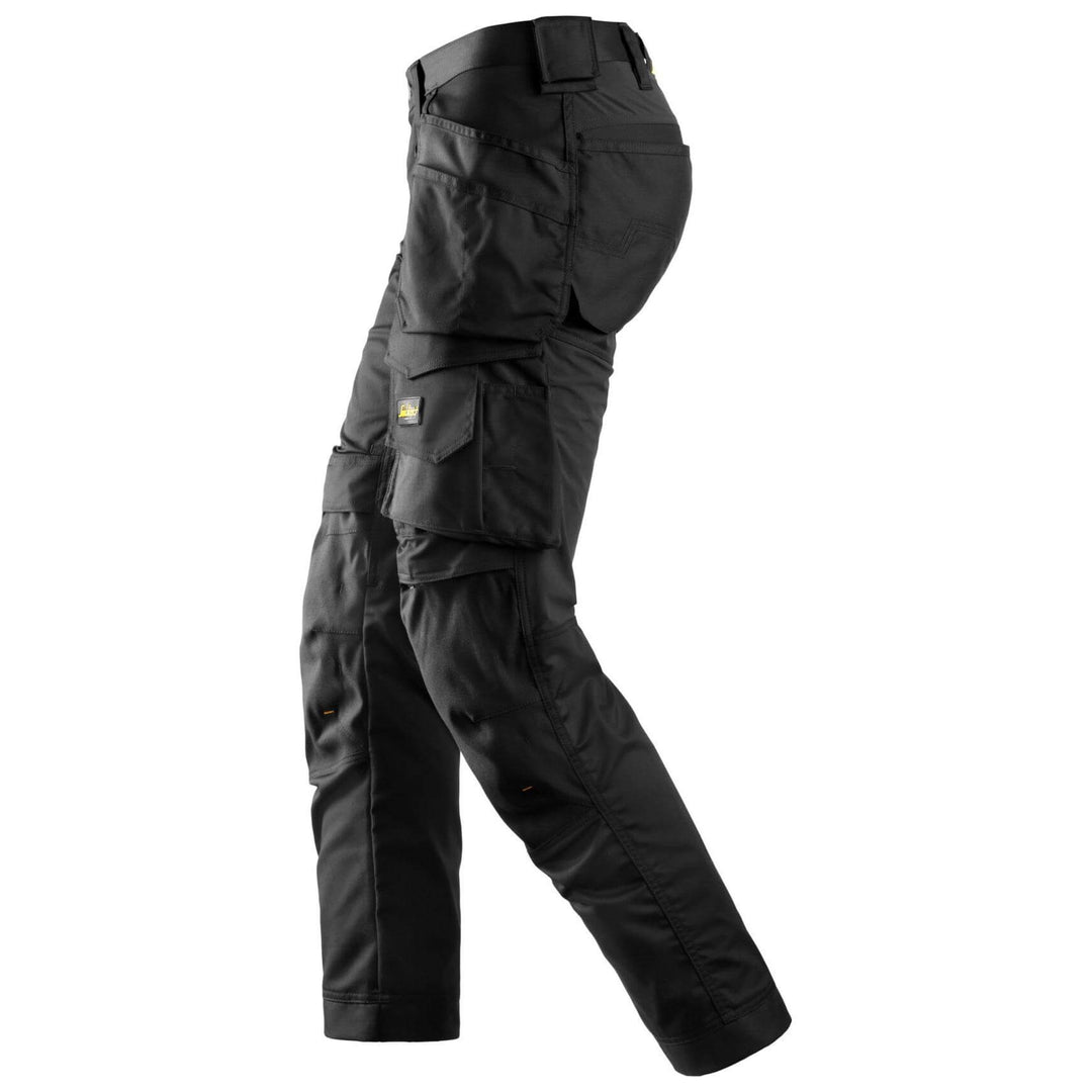 Snickers 6241 AllroundWork Slim Fit Stretch Trousers with Holster Pockets Black Black left 