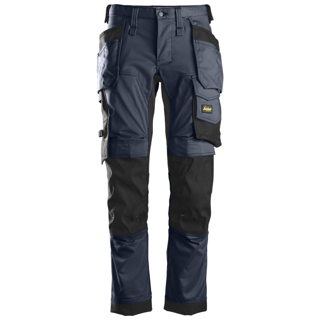 Snickers 6241 AllroundWork Slim Fit Stretch Trousers with Holster Pockets Navy Black Main 