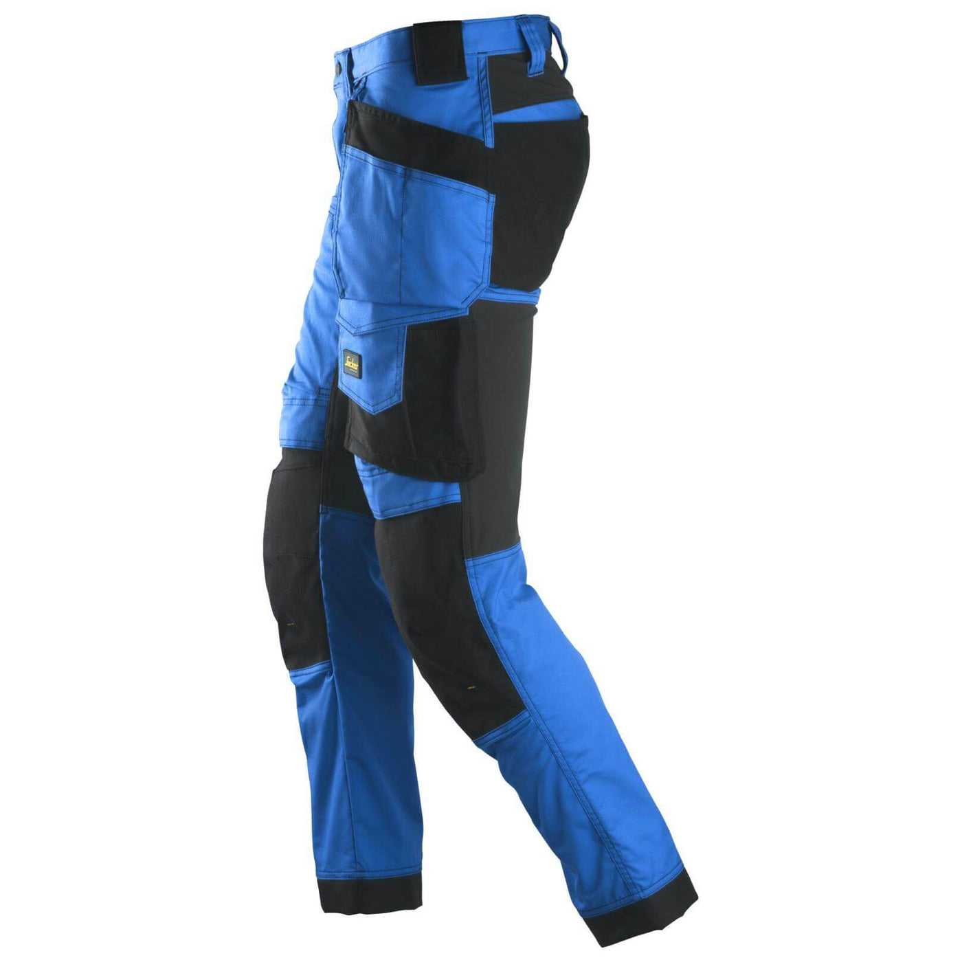 Snickers 6241 AllroundWork Slim Fit Stretch Trousers with Holster Pockets True Blue Black left #colour_true-blue-black