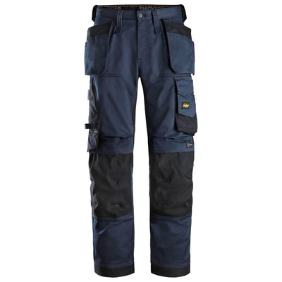 Snickers 6251 AllroundWork Stretch Loose fit Work Trousers with Holster Pockets Navy Black Main #colour_navy-black