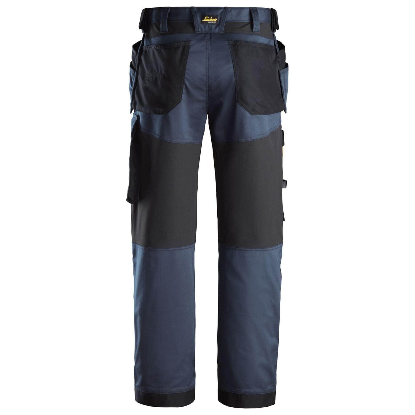Snickers 6251 AllroundWork Stretch Loose fit Work Trousers with Holster Pockets Navy Black back #colour_navy-black