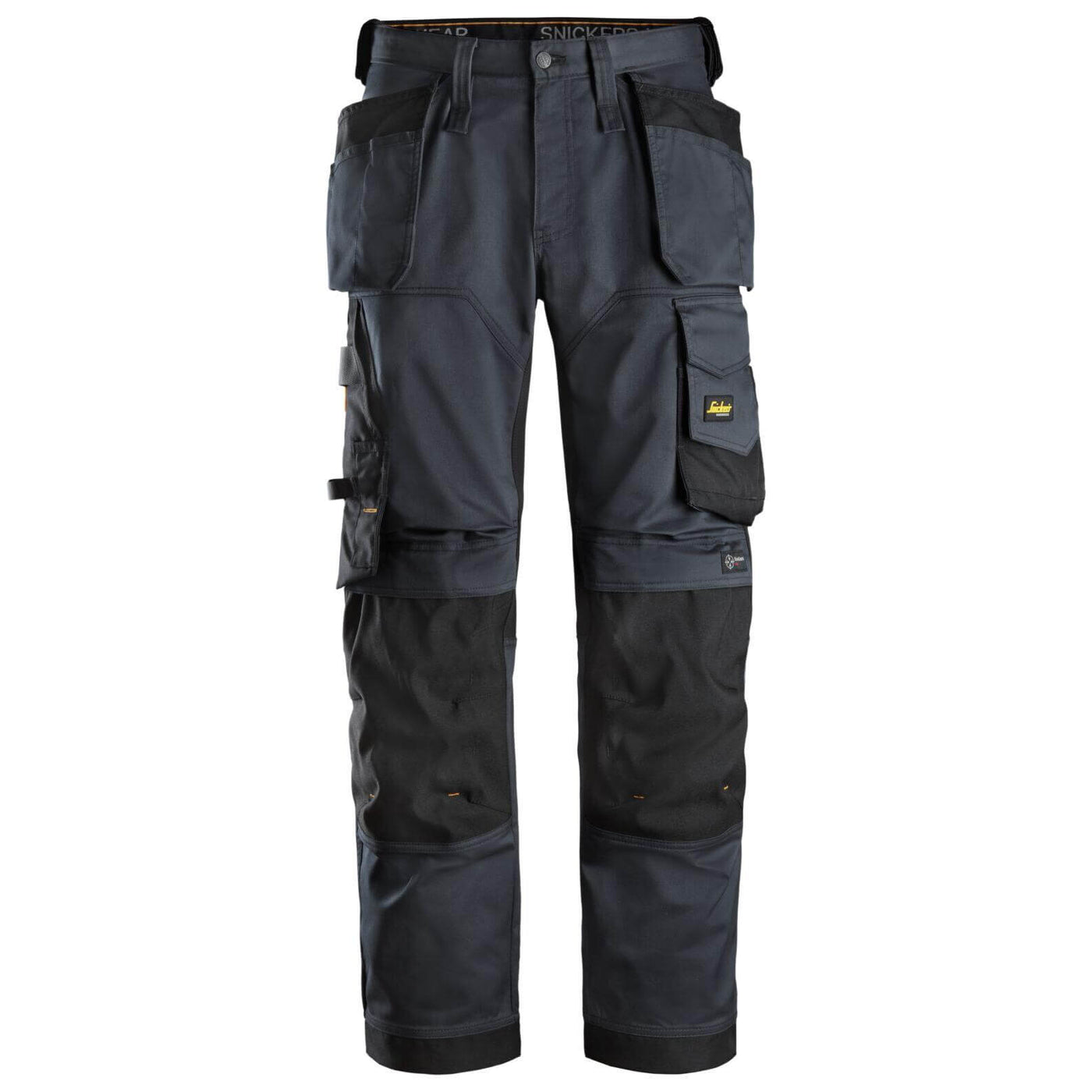 Snickers 6251 AllroundWork Stretch Loose fit Work Trousers with Holster Pockets Steel Grey Black Main #colour_steel-grey-black