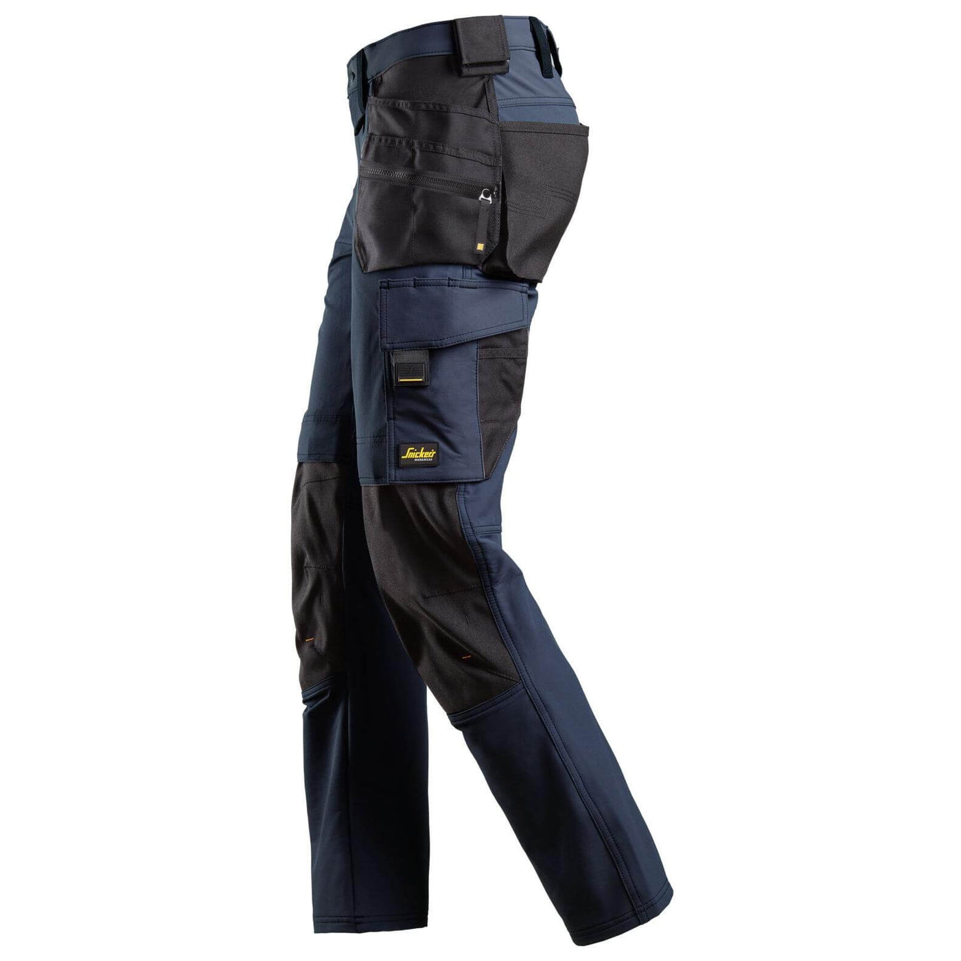 Snickers 6271 AllroundWork Full Stretch Slim Fit Trousers with Holster Pockets Navy Black left #colour_navy-black