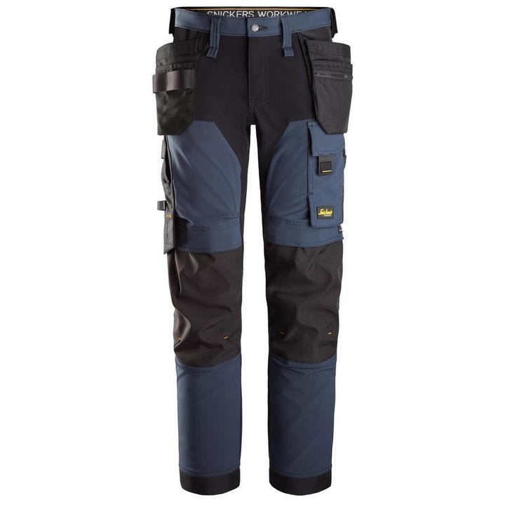Snickers 6275 AllroundWork 4 way Stretch Trousers Holster Pockets Navy Black Main #colour_navy-black