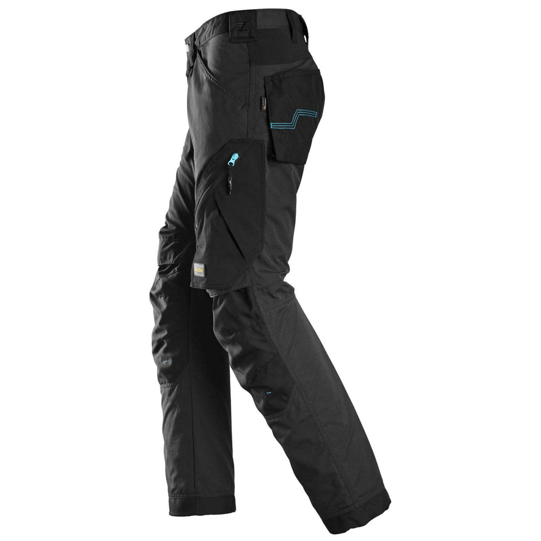 Snickers 6310 LiteWork Lightweight 37.5 Work Trousers Black Black left #colour_black-black