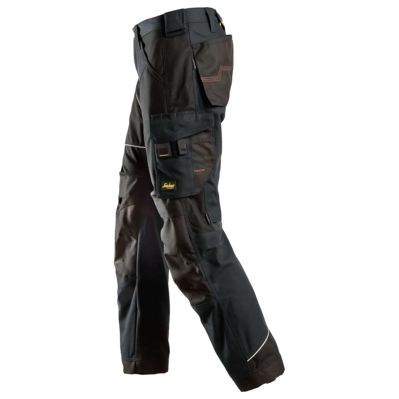 Snickers 6314 RuffWork Heavy Duty Canvas+ Work Trousers Black Black left #colour_black-black