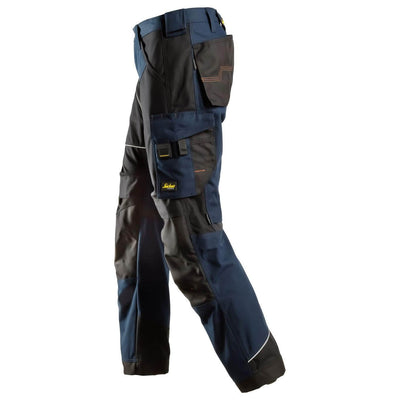 Snickers 6314 RuffWork Heavy Duty Canvas+ Work Trousers Navy Black left #colour_navy-black