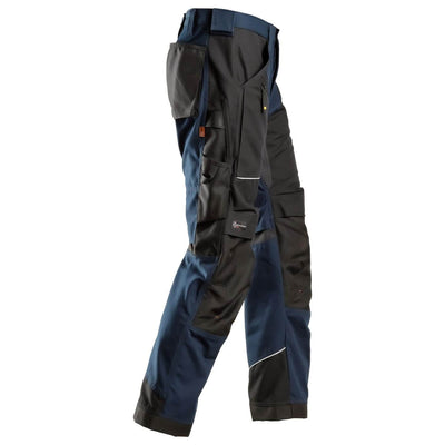 Snickers 6314 RuffWork Heavy Duty Canvas+ Work Trousers Navy Black right #colour_navy-black