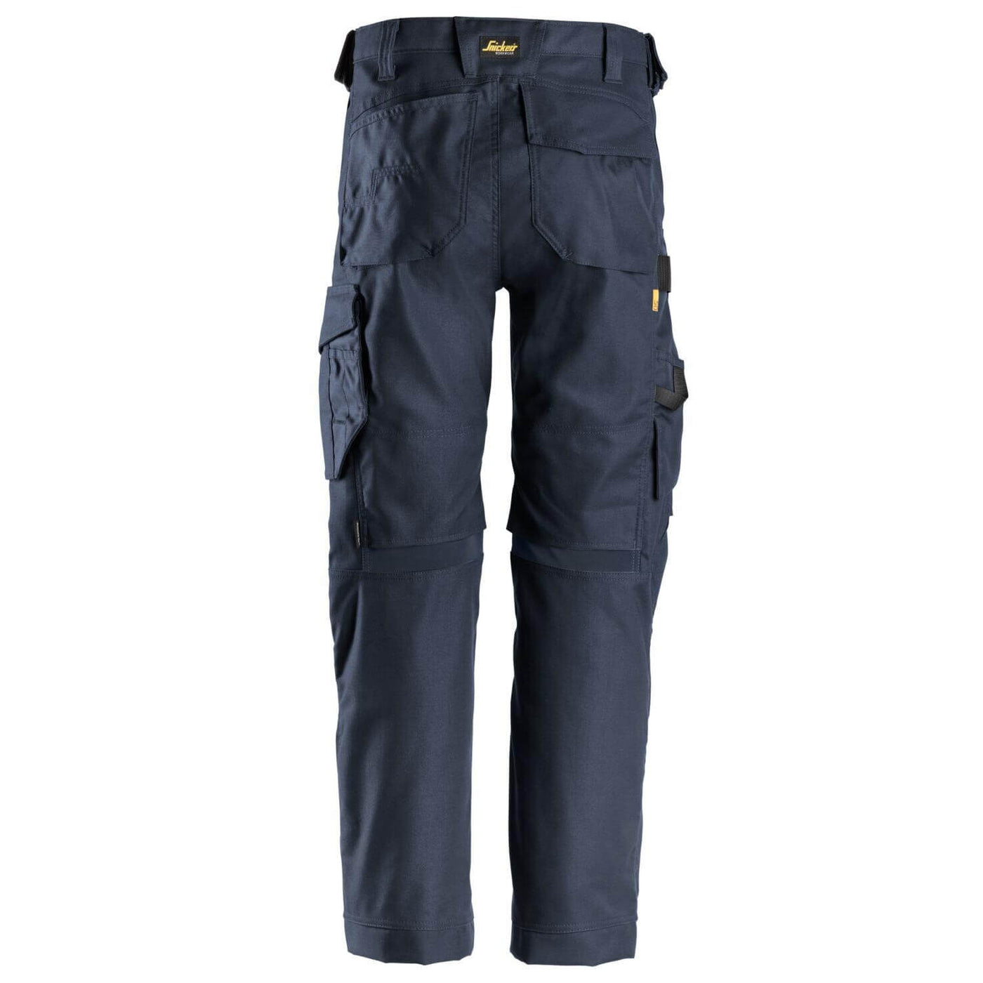 Snickers 6324 AllroundWork Canvas+ Stretch Work Trousers Navy Navy back #colour_navy-navy