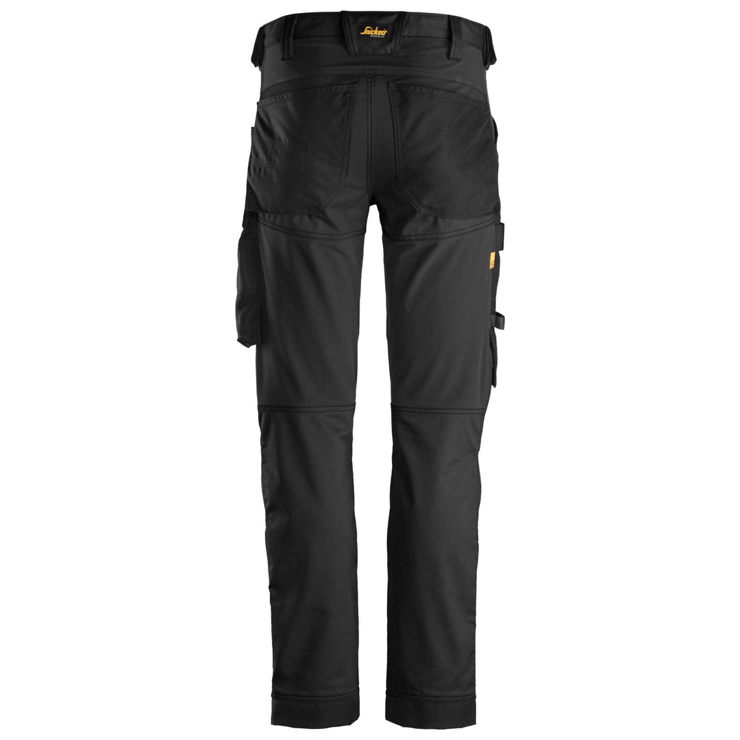 Snickers 6341 AllroundWork Slim Fit Stretch Trousers Black Black back 