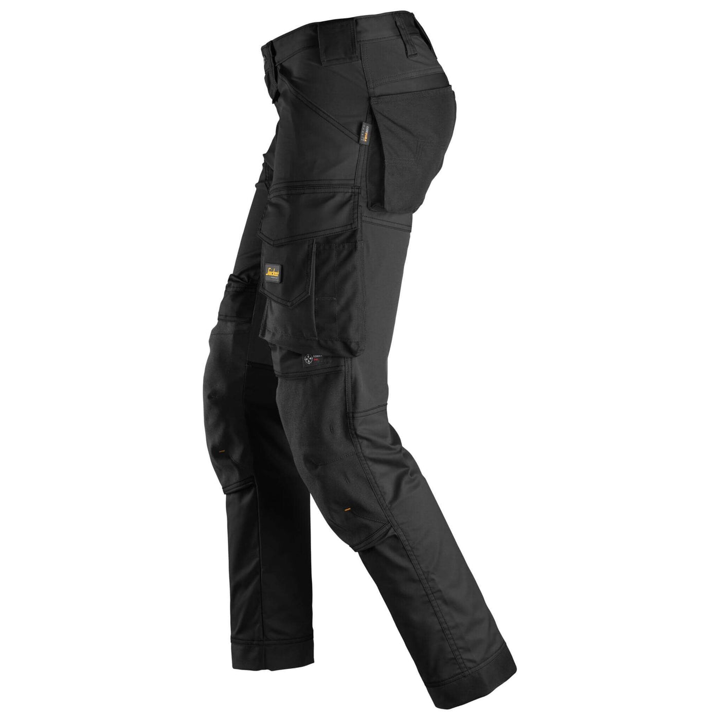 Snickers 6341 AllroundWork Slim Fit Stretch Trousers Black Black left #colour_black-black