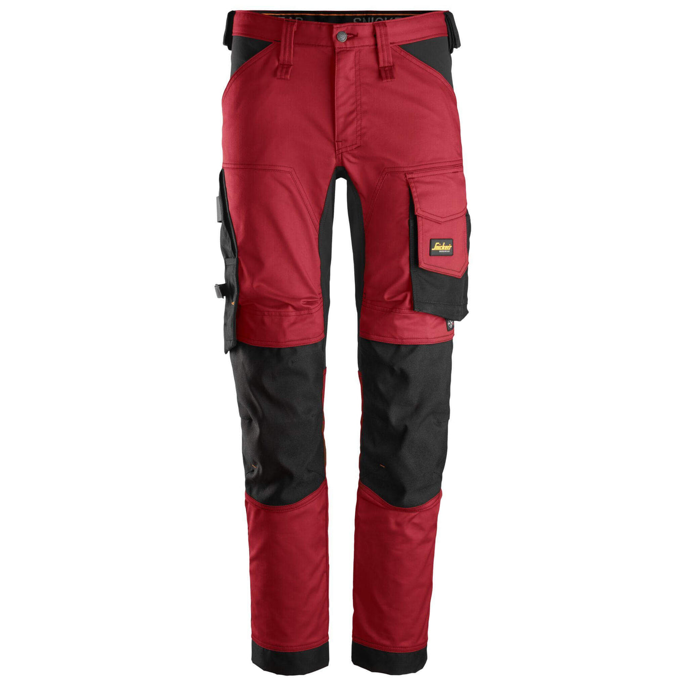 Snickers 6341 AllroundWork Slim Fit Stretch Trousers Chili Red Black Main #colour_chili-red-black