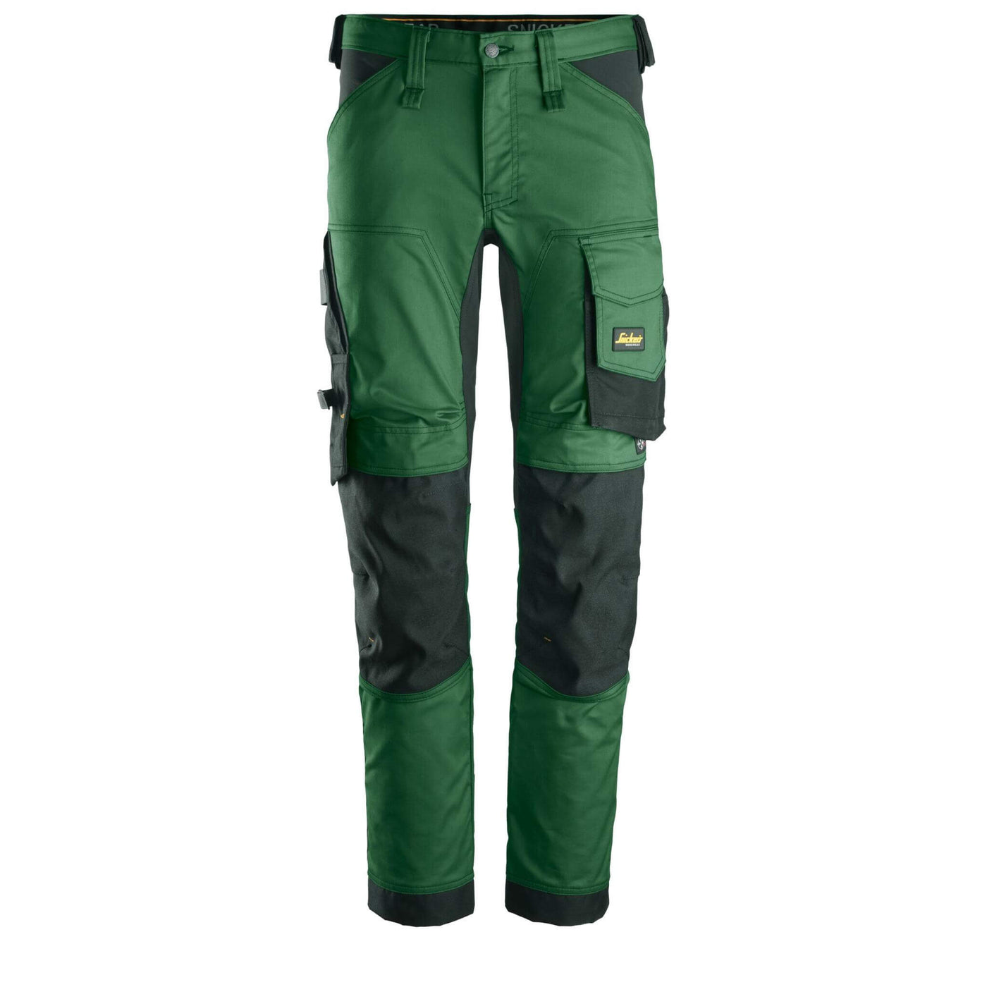 Snickers 6341 AllroundWork Slim Fit Stretch Trousers Forest Green Black Main #colour_forest-green-black