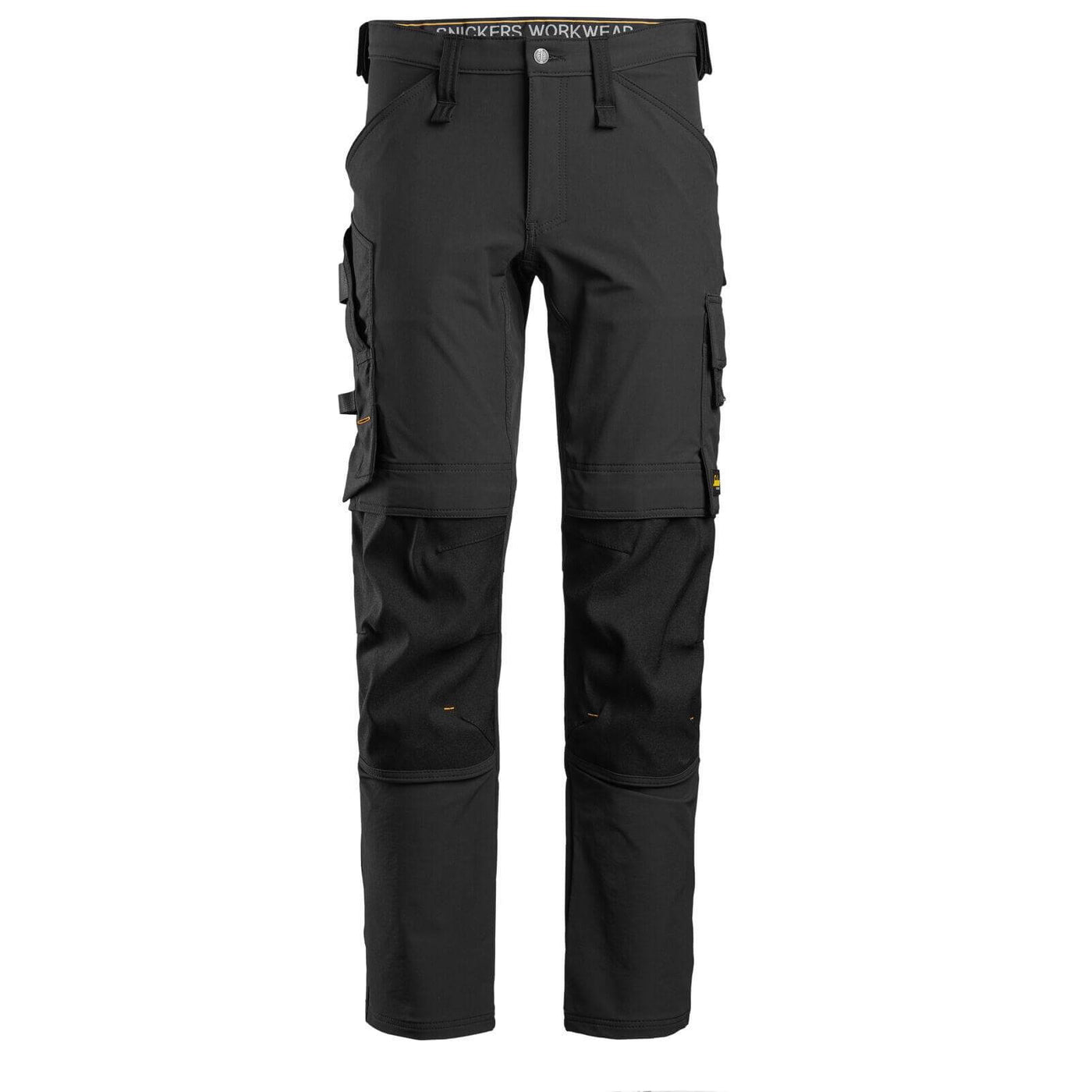 Snickers 6371 AllroundWork Full Stretch Slim Fit Trousers Black Black Main #colour_black-black