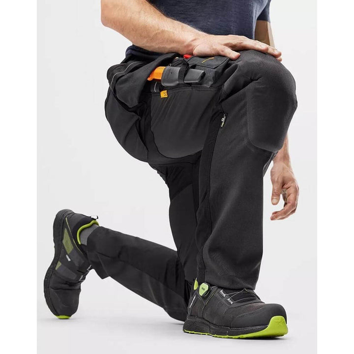 Snickers 6590 AllroundWork Stretch Trousers Capsulized Kneepads Holster Pockets Black Black model2 #colour_black-black