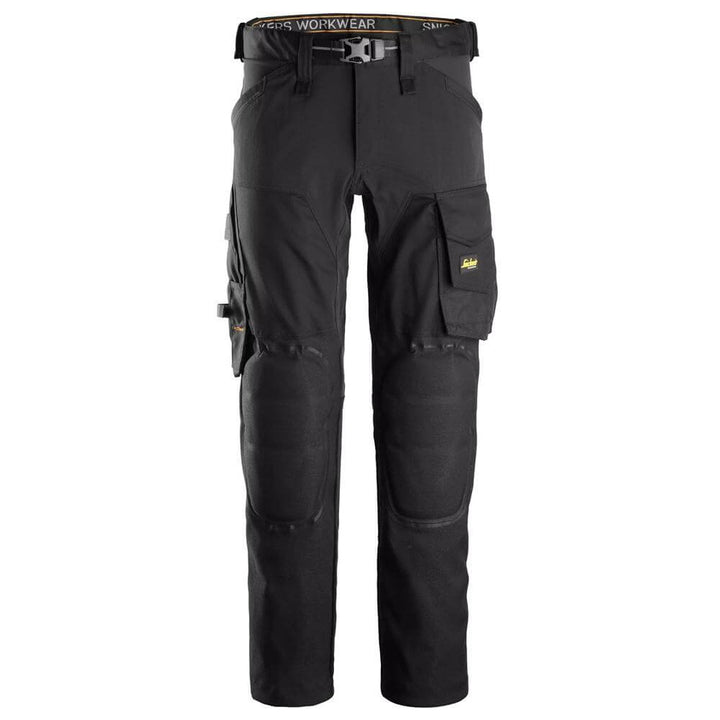 Snickers 6593 AllroundWork Stretch Trousers Capsulized Kneepads Black Black Main #colour_black-black