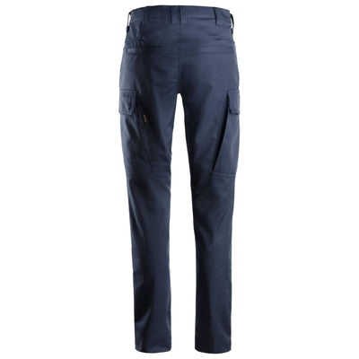 Snickers 6700 Service Womens Trousers Navy back #colour_navy