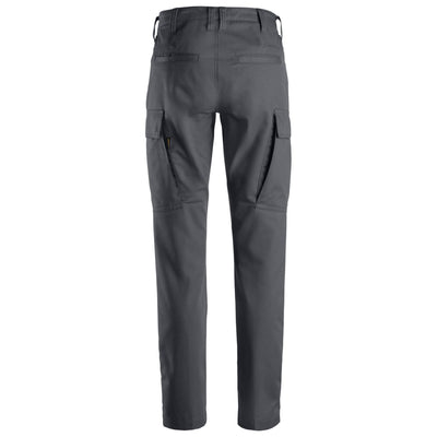 Snickers 6700 Service Womens Trousers Steel Grey back #colour_steel-grey